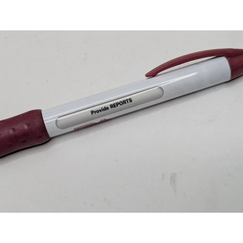 Vintage FDA Food Protection Rep Wide Body Message Black Pen USA Retractable